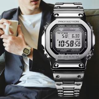 【CASIO 卡西歐】G-SHOCK 全金屬 太陽能 智慧藍芽電波錶 男錶 送禮 禮物 推薦(GMW-B5000D-1)