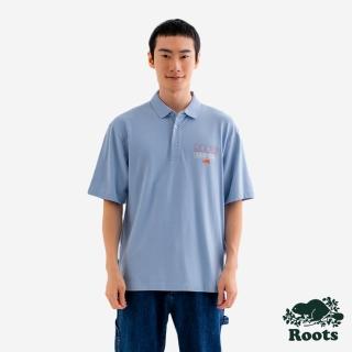 【Roots】Roots男裝- GRADIENT TECH 短袖POLO衫(冰川藍)