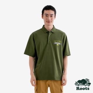 【Roots】Roots男裝- GRADIENT TECH 短袖POLO衫(暗綠)
