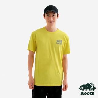 【Roots】Roots男裝- BITMAPPED BEAVER 短袖上衣(黃色)