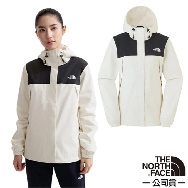 The North Face 女 3效能 防水透氣防風耐磨連帽外套_亞洲版型/夾克.風雨衣(5K2X-ROU 沙丘白 N)