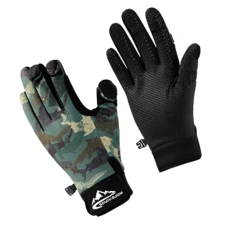 【golovejoy】專業釣魚手套 露三指(可翻指設計 冬天防風手套 保暖抗寒手套)