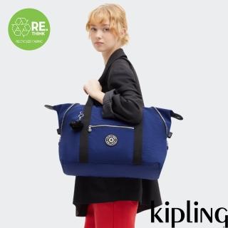 【KIPLING官方旗艦館】質感海軍藍拉桿旅行袋-ART M
