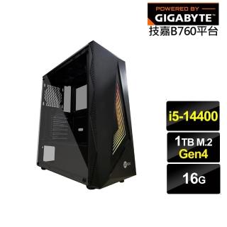 【技嘉平臺】i5十核{土星環N7DC}文書電腦(i5-14400/B760/16G/1TB)