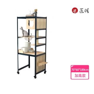 【匠俱】萌助貓爬架(大型貓爬櫃 貓砂盆貓架子 貓廁所貓窩一體 實木貓架 多層貓爬架)