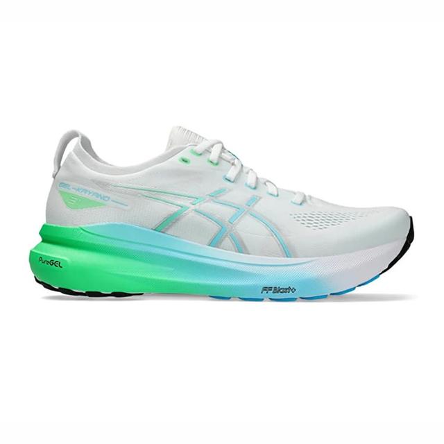 【asics 亞瑟士】Gel-kayano 31 男 慢跑鞋 運動 路跑 緩震 穩定 白 藍綠(1011B867-100)