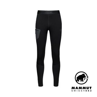 【Mammut 長毛象】Aconcagua ML Tights long Men 保暖刷毛內搭緊身褲 黑色 男款 #1022-00214