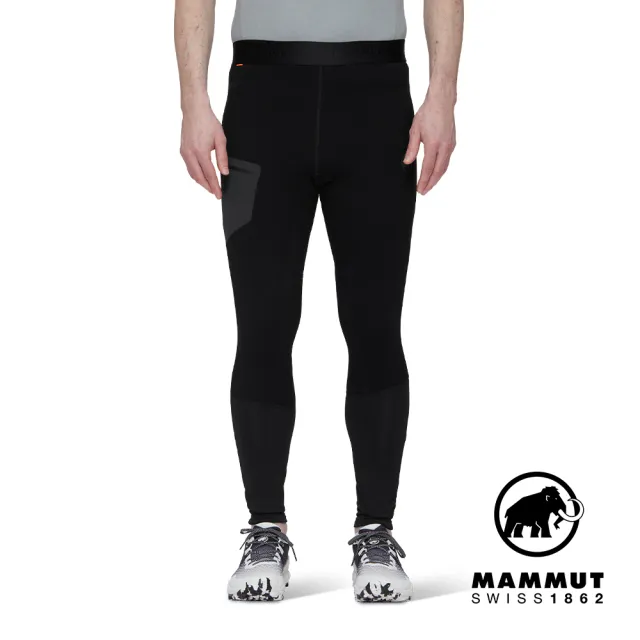 【Mammut 長毛象】Aconcagua ML Tights long Men 保暖刷毛內搭緊身褲 黑色 男款 #1022-00214