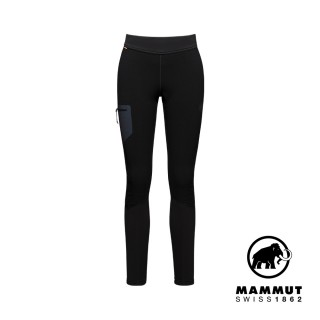 【Mammut 長毛象】Aconcagua ML Tights long Women 保暖刷毛內搭緊身褲 黑色 女款 #1022-00224