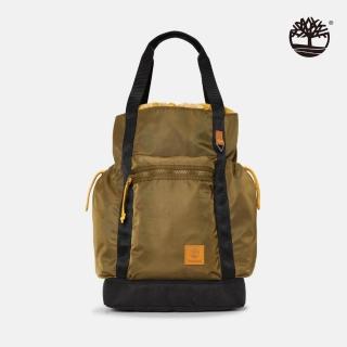 【Timberland 官方旗艦】女款深橄欖綠尼龍托特揹包(A61QU302)