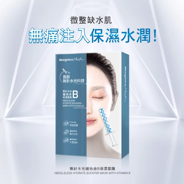 【Neogence 霓淨思】無針水光維他命B保濕面膜5片/盒