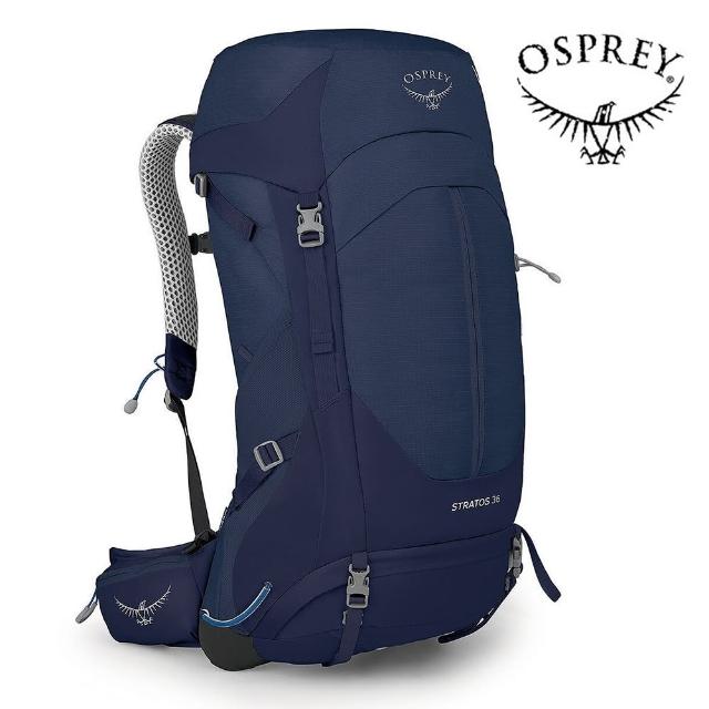 【Osprey】Stratos 36 透氣網架健行登山背包 36L 男款 海鯨藍(登山背包 健行背包 運動背包)