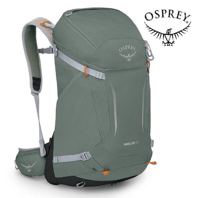 【Osprey】Hikelite 32 輕量網架登山背包 松葉綠(健行背包 運動後背包 多功能背包)