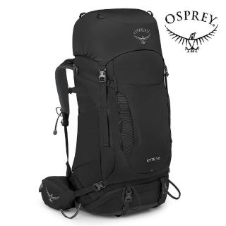 【Osprey】Kyte 58 輕量登山揹包 附揹包防水套 女款 黑色(健行揹包 徙步旅行 登山後揹包)