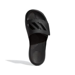 【adidas 愛迪達】ALPHABOUNCE SLIDE 拖鞋 男鞋 女鞋 黑 運動拖鞋(B41720)