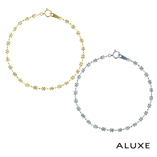 【ALUXE 亞立詩】18K金 K金手鍊 花花世界 白金 BR0146