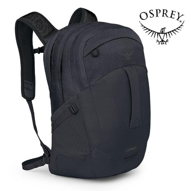 【Osprey】Comet 30 多功能休閒後背包 30L 黑色(商務通勤背包 電腦背包 筆電背包)