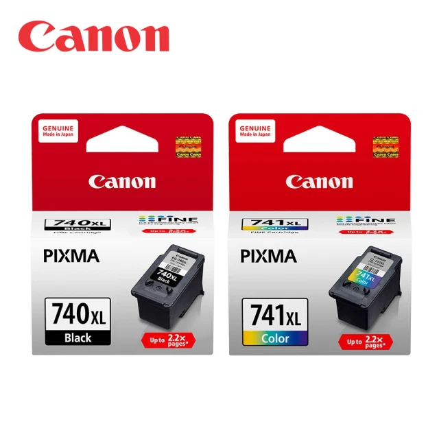 Canon 1黑1彩組★PG-740XL+CL-741XL 高容量原廠墨水匣(適用機型：MG3670/MG3170/MG4170/MG2270/MG3270)