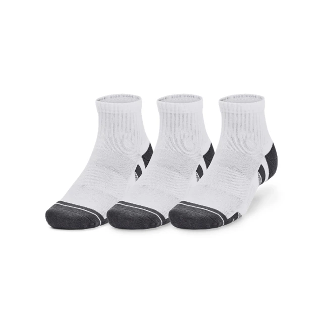 UNDER ARMOUR UA 男女同款 Performance Cotton短襪3入_1379528-100(白色)