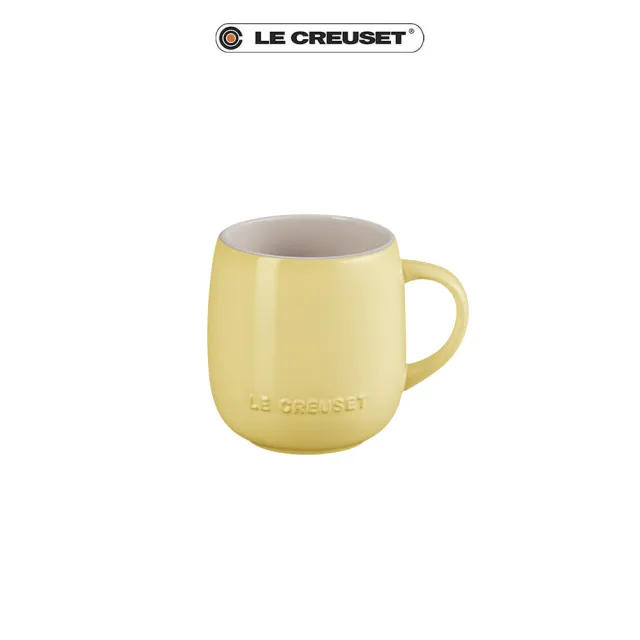 【Le Creuset】瓷器蛋蛋馬克杯380ml(卡布奇諾/含羞草黃/薄荷綠 3色選1)