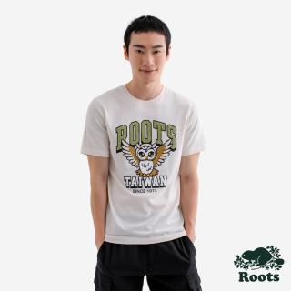 【Roots】Roots男裝- ANIMAL FRIENDS ARCH 短袖上衣(椰奶色)