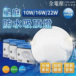 【Everlight 億光】LED 星庭 22W 全電壓 IP65 防水防塵等級 戶外照明 吸頂燈(黃光/自然光/白光)