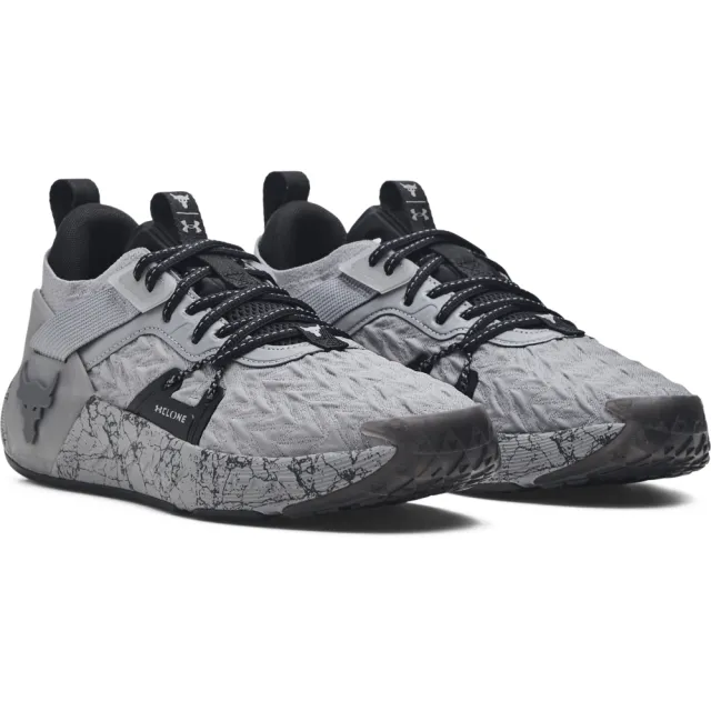 【UNDER ARMOUR】UA 男女同款 Project Rock 6 The Bull 訓練鞋 運動鞋_3027348-100(灰色)