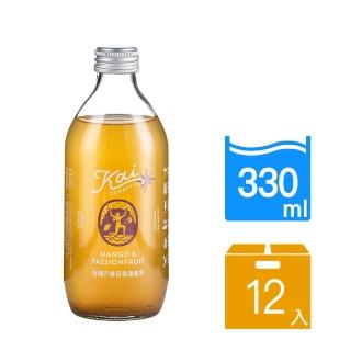 【Kai】有機芒果百香康普茶330ml 12入/箱(氣泡飲 益生菌 康普茶 保健茶)