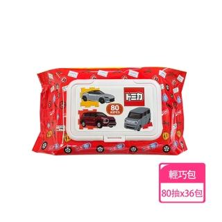 【TOMICA】日本多美小汽車 輕巧包純水濕紙巾 80 抽 X 36 包 不含新增使用更安心(箱購)
