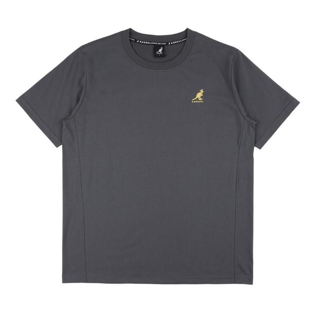 【KANGOL】母親節禮物 KANGOL 中性短袖T恤 寬版 深灰色 64251002 12 noT84