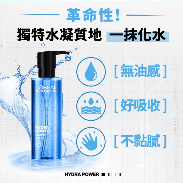 【LOREAL Paris 巴黎萊雅】男仕水能量保濕機能水120ml