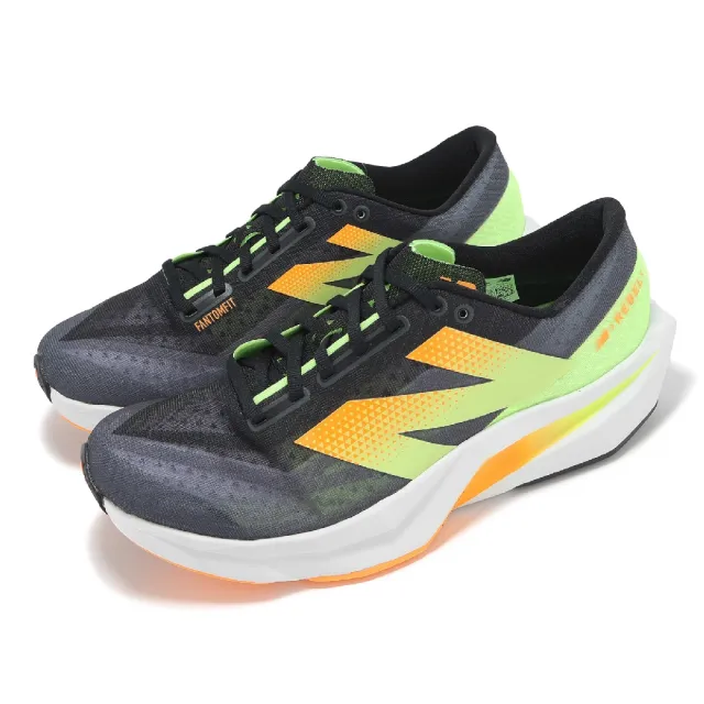 【NEW BALANCE】競速跑鞋 Fuelcell Rebel V4 2E 男鞋 寬楦 黑 石墨灰 輕量 運動鞋 NB(MFCXCB4-2E)