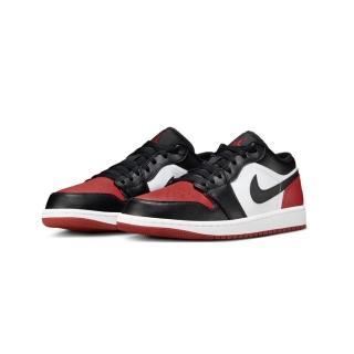 【NIKE 耐吉】Air Jordan 1 Low Bred Toe 黑白紅 芝加哥公牛 黑紅腳趾 553558-161