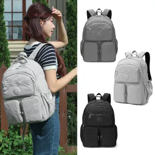 【iBrand】情人節禮物 輕盈防潑水多口袋多收納後背包(防水包 多色任選)