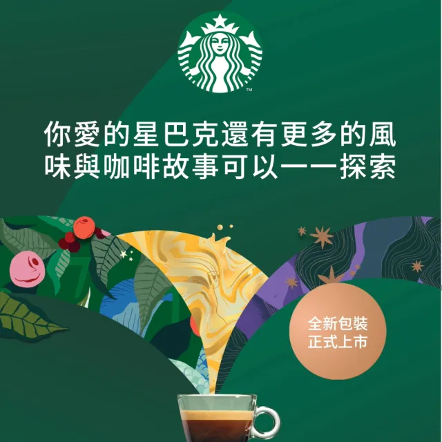 【STARBUCKS 星巴克】咖啡膠囊10顆/盒 15個月(新包裝;適用於Nespresso膠囊咖啡機)