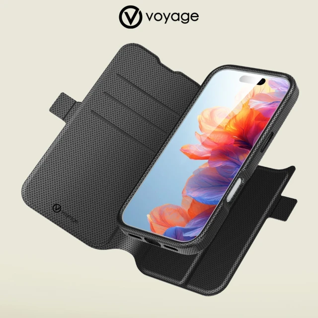 VOYAGE iPhone 16/16Plus/16Pro/16ProMax 2合1磁吸翻蓋皮套-黑(支援支援Magsafe及週邊配件)