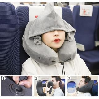 【Star 星】飛機枕 H型枕 充氣頸枕(充氣U型枕 旅行枕)
