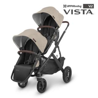 【UPPAbaby】VISTA V2 雙人推車+上座加高轉接器(王者之尊旗鑑雙寶推車)