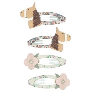【Mimi&Lula】AW24 鄉村家園-馬兒小花滴答夾4入(滴答夾)