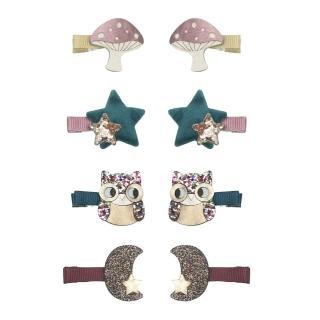 【Mimi&Lula】AW24 魔幻林地-貓頭鷹迷你髮夾8入(鱷魚夾)