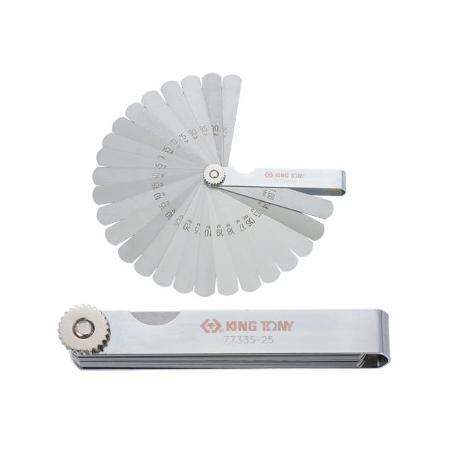 【KING TONY 金統立】專業級工具 0.04-1.0MM 25件式 厚薄規(KT77335-25)