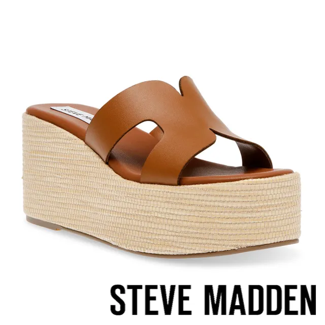 【steve madden】SUMMERSET H字超厚底拖鞋(咖啡色)