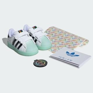 【adidas 愛迪達】SUPERSTAR LED 運動休閒鞋 貝殼鞋 休閒鞋 發光燈鞋 嬰幼童鞋 - Originals IG7005
