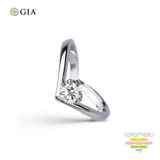 【彩糖鑽工坊】GIA 鑽石 30分 D成色 V型皇冠 PT950 白金 鑽石戒指(天然鑽石 EX完美車工)