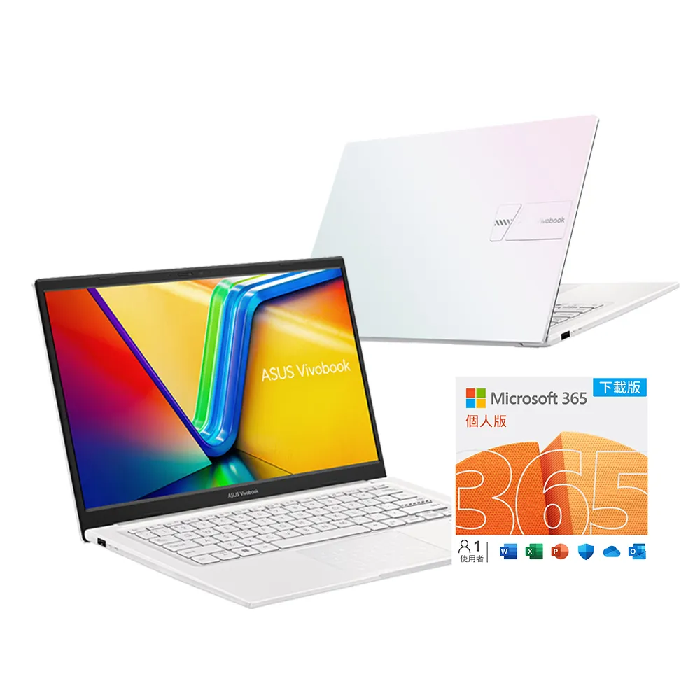 【ASUS】微軟M365一年組★14吋i5輕薄筆電(i5-1335U/16G/512G SSD/W11/VivoBook 14)