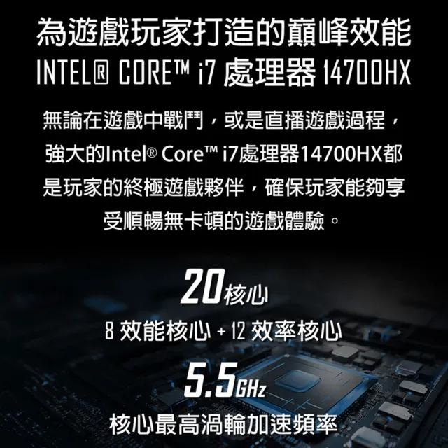 【MSI 微星】17吋 i7 RTX4060-8G 電競筆電(Crosshair 17 HX/i7-14700HX/16G/1TB SSD//W11/D14VFKG-063TW)