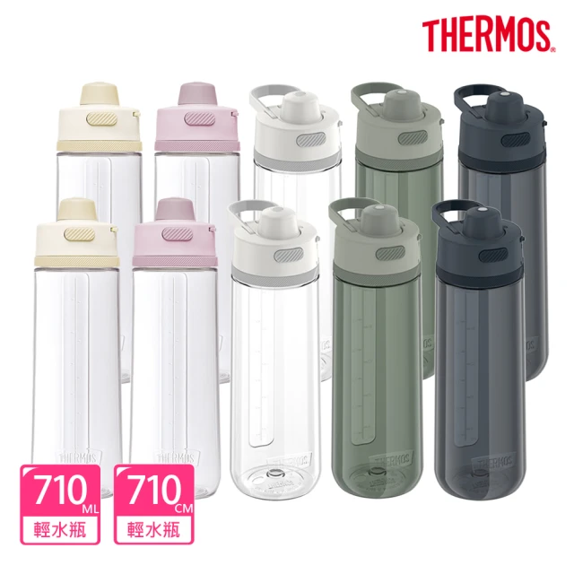 【THERMOS膳魔師】買1送1_彈蓋輕水瓶710ml+710ml(TP4329+TP4329)