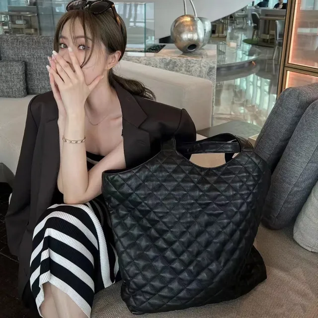 【MoonDy】雙11 包包 托特包 包包女 真皮包包 大容量包包 牛皮包包 菱格包 大容量包包 子母包  