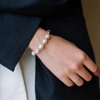 【MoonDy】手鍊 手環 純銀手鍊 珍珠手環 銀手鐲 女生飾品 純銀手環 銀手環 半鐲 珍珠手鏈 小眾