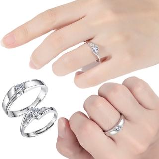 【KT DADA】純銀戒指 純銀飾品 情侶戒指 情侶對戒 結婚戒指 結婚對戒 鑽石戒指 開口戒指 韓國戒